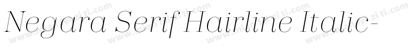 Negara Serif Hairline Italic字体转换